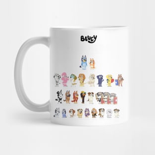 bluey children character sheet Mug